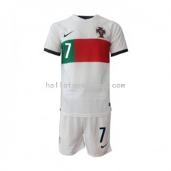 Portugal Voetbalshirt Ronaldo 7 Kleuters/Kids Uit Tenue WK 2022 Korte Mouw