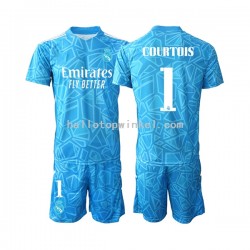 Real Madrid Voetbalshirt Courtois 1 Doelman Kleuters/Kids Thuis Tenue 2022-2023 Korte Mouw