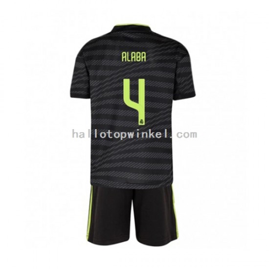 Real Madrid Voetbalshirt David Alaba 4 Kleuters/Kids Derde Tenue 2022-2023 Korte Mouw