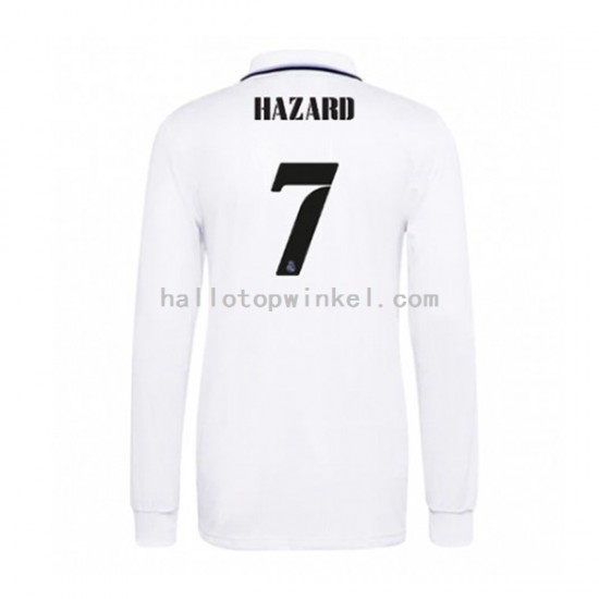 Real Madrid Voetbalshirt Eden Hazard 7 Heren Thuis Tenue 2022-2023 Lange Mouw