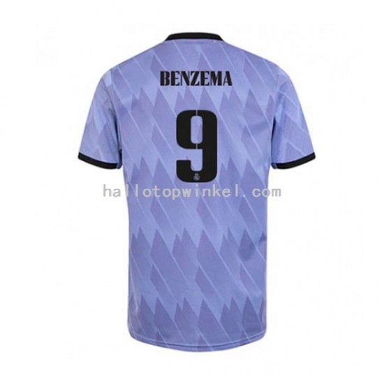 Real Madrid Voetbalshirt Karim Benzema 9 Heren Uit Tenue 2022-2023 Korte Mouw