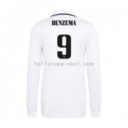 Real Madrid Voetbalshirt Karim Benzema 9 Heren Thuis Tenue 2022-2023 Lange Mouw