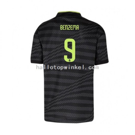 Real Madrid Voetbalshirt Karim Benzema 9 Heren Derde Tenue 2022-2023 Korte Mouw