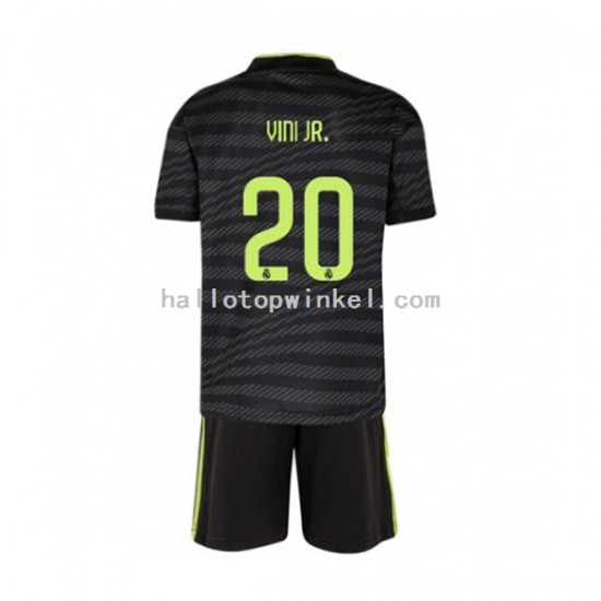 Real Madrid Voetbalshirt Vinicius Junior 20 Kleuters/Kids Derde Tenue 2022-2023 Korte Mouw