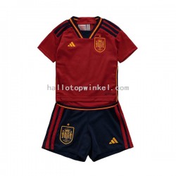 Spanje Voetbalshirt Kleuters/Kids Thuis Tenue WK 2022 Korte Mouw