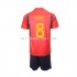 Spanje Voetbalshirt Koke 8 Kleuters/Kids Thuis Tenue WK 2022 Korte Mouw