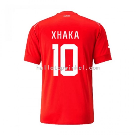 Zwitserland Voetbalshirt Xhaka 10 Heren Thuis Tenue WK 2022 Korte Mouw