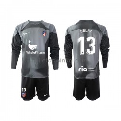 Atlético Madrid Voetbalshirt Jan Oblak 13 Doelman Kleuters/Kids Uit Tenue 2022-2023 Lange Mouw
