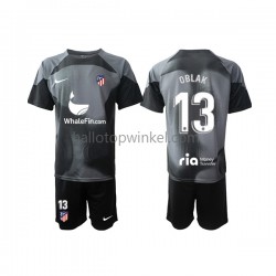 Atlético Madrid Voetbalshirt Jan Oblak 13 Doelman Kleuters/Kids Uit Tenue 2022-2023 Korte Mouw
