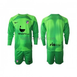 Atlético Madrid Voetbalshirt Doelman Kleuters/Kids Thuis Tenue 2022-2023 Lange Mouw