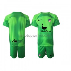 Atlético Madrid Voetbalshirt Doelman Kleuters/Kids Thuis Tenue 2022-2023 Korte Mouw