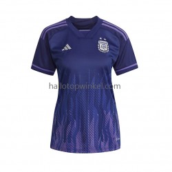 Argentinië Voetbalshirt Dames Uit Tenue WK 2022 Korte Mouw