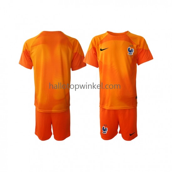 Frankrijk Voetbalshirt Doelman Kleuters/Kids Uit Tenue WK 2022 Korte Mouw