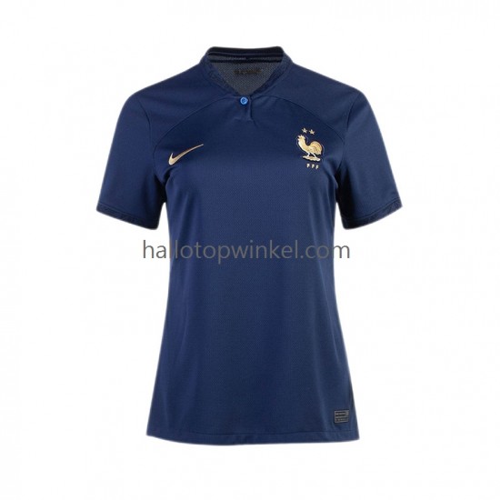 Frankrijk Voetbalshirt Dames Thuis Tenue WK 2022 Korte Mouw
