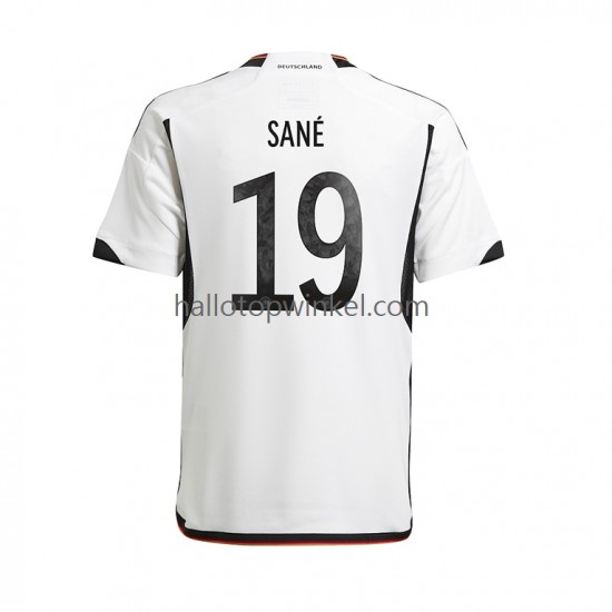 Duitsland Voetbalshirt Sane 19 Heren Thuis Tenue WK 2022 Korte Mouw