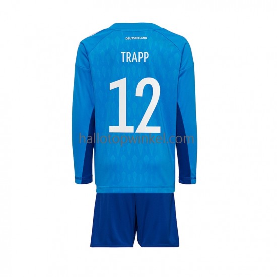 Duitsland Voetbalshirt TRAPP 12 Doelman Kleuters/Kids Thuis Tenue WK 2022 Lange Mouw