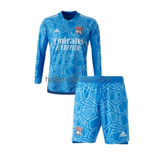 Olympique Marseille Voetbalshirt Doelman Kleuters/Kids Thuis Tenue 2022-2023 Lange Mouw