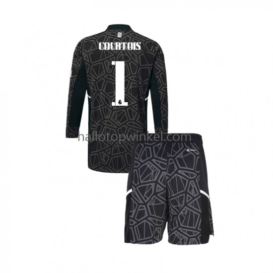Real Madrid Voetbalshirt Courtois 1 Doelman Kleuters/Kids Derde Tenue 2022-2023 Lange Mouw