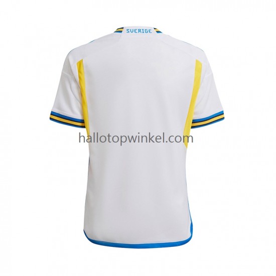 Zweden Voetbalshirt Heren Uit Tenue 2022-2023 Korte Mouw