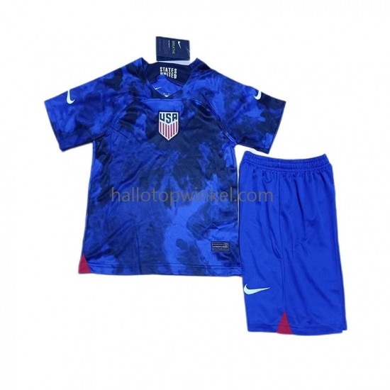 USA Voetbalshirt Kleuters/Kids Uit Tenue WK 2022 Korte Mouw