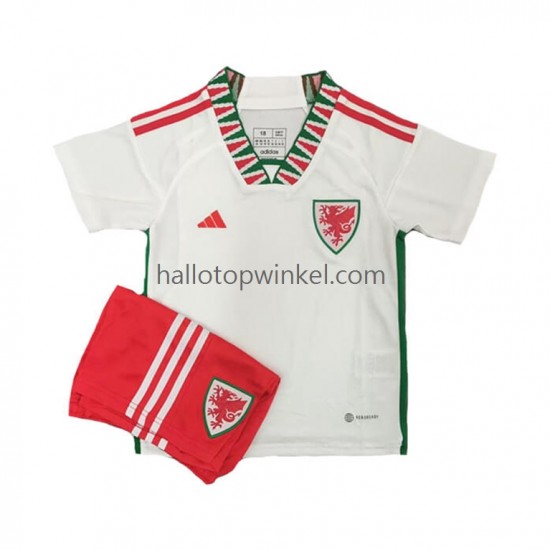 Wales Voetbalshirt Kleuters/Kids Uit Tenue WK 2022 Korte Mouw