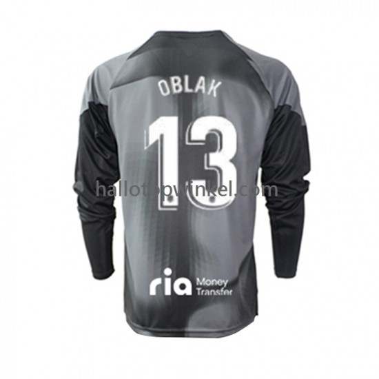 Atlético Madrid Voetbalshirt Jan Oblak 13 Doelman Heren Uit Tenue 2022-2023 Lange Mouw