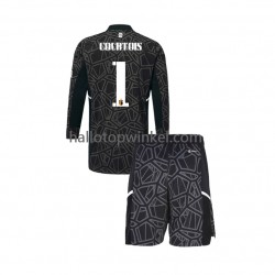 België Voetbalshirt Courtois 1 Doelman Kleuters/Kids Thuis Tenue WK 2022 Lange Mouw