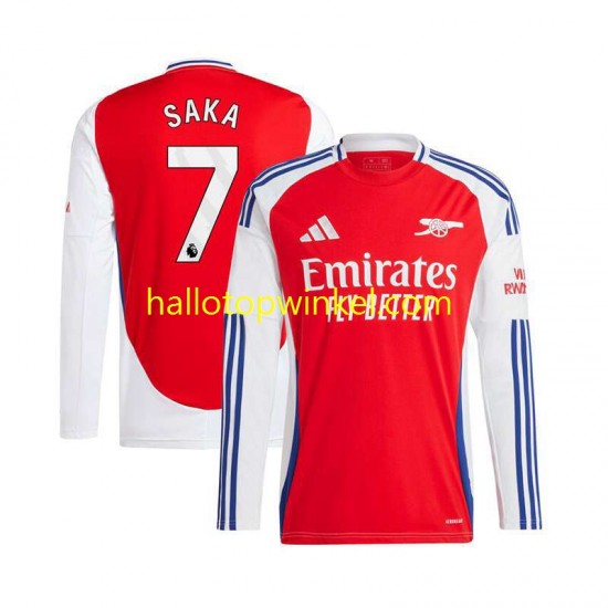 Arsenal Voetbalshirt Bukayo Saka 7 Heren Thuis Tenue 2024-2025 Lange Mouw
