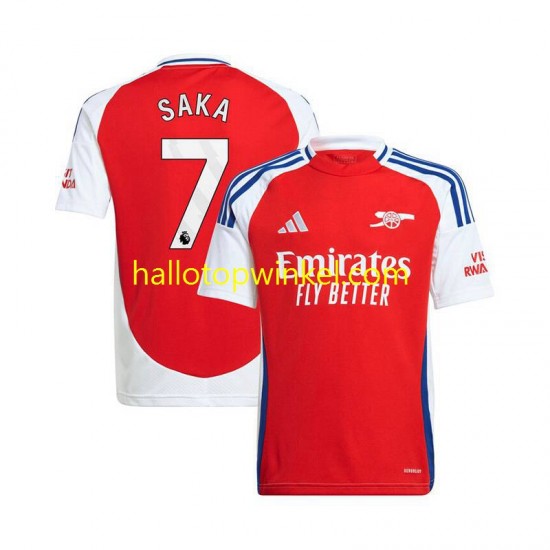 Arsenal Voetbalshirt Bukayo Saka 7 Heren Thuis Tenue 2024-2025 Korte Mouw