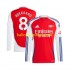 Arsenal Voetbalshirt Martin Odegaard 8 Heren Thuis Tenue 2024-2025 Lange Mouw