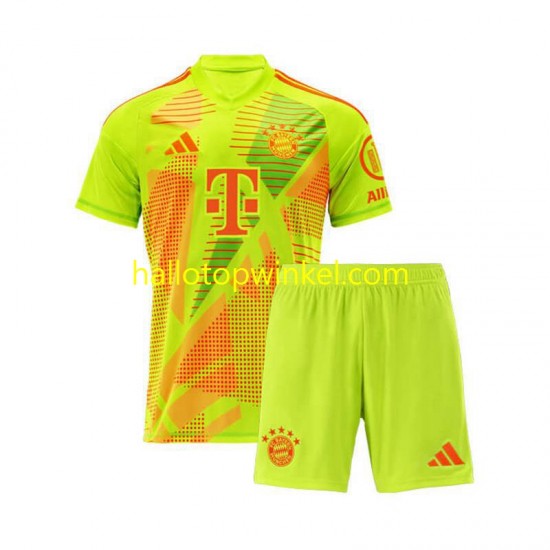 FC Bayern München Voetbalshirt Doelman Kleuters/Kids Thuis Tenue 2024-2025 Korte Mouw