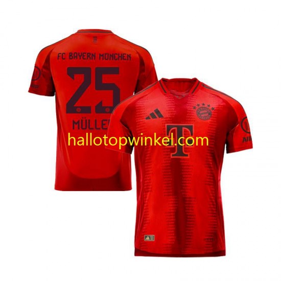 FC Bayern München Voetbalshirt Thomas Muller 25 Heren Thuis Tenue 2024-2025 Korte Mouw