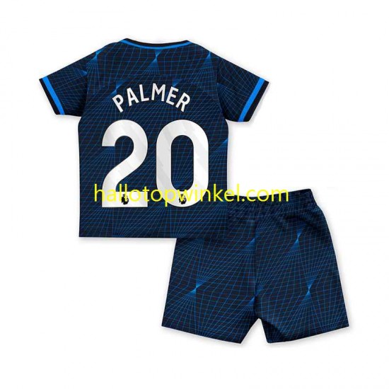 Chelsea Voetbalshirt Cole Palmer 20 Kleuters/Kids Uit Tenue 2023-2024 Korte Mouw