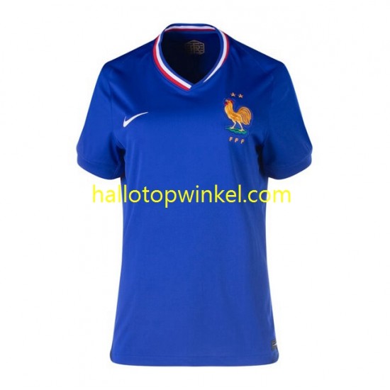 Frankrijk Voetbalshirt Dames Thuis Tenue Euro 2024 Korte Mouw