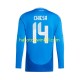 Italië Voetbalshirt Chiesa 14 Heren Thuis Tenue Euro 2024 Lange Mouw