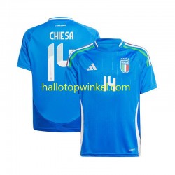 Italië Voetbalshirt Chiesa 14 Heren Thuis Tenue Euro 2024 Korte Mouw