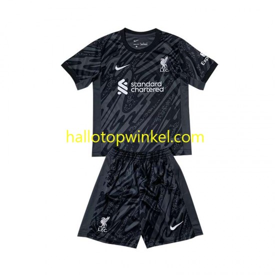 Liverpool Voetbalshirt Doelman Kleuters/Kids Thuis Tenue 2024-2025 Korte Mouw