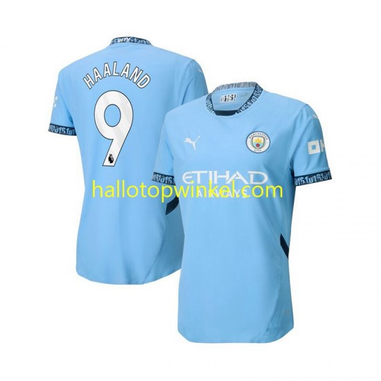 Manchester City Voetbalshirt Erling Haaland 9 Heren Thuis Tenue 2024-2025 Korte Mouw