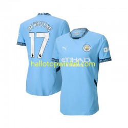Manchester City Voetbalshirt Kevin De Bruyne 17 Heren Thuis Tenue 2024-2025 Korte Mouw