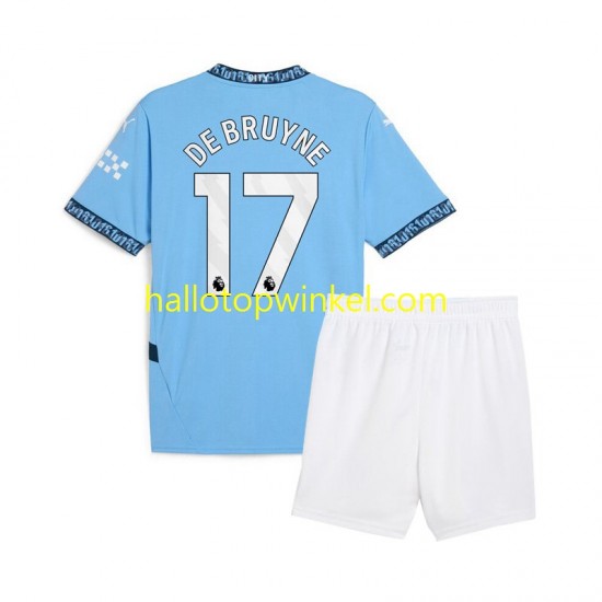 Manchester City Voetbalshirt Kevin De Bruyne 17 Kleuters/Kids Thuis Tenue 2024-2025 Korte Mouw