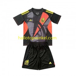 Mexico Voetbalshirt Doelman Kleuters/Kids Thuis Tenue 2024 Korte Mouw