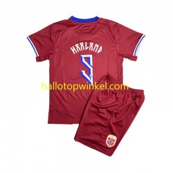 Noorwegen Voetbalshirt Erling Haaland 9 Kleuters/Kids Thuis Tenue 2024 Korte Mouw