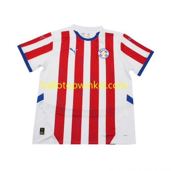 Voetbalshirt Paraguay Heren Thuis Tenue 2024 Korte Mouw