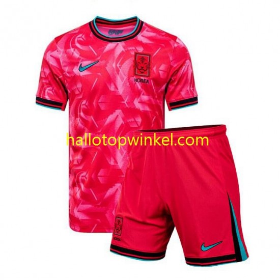Zuid-Korea Voetbalshirt Kleuters/Kids Thuis Tenue 2024 Korte Mouw