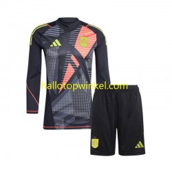 Spanje Voetbalshirt Doelman Kleuters/Kids Uit Tenue Euro 2024 Lange Mouw