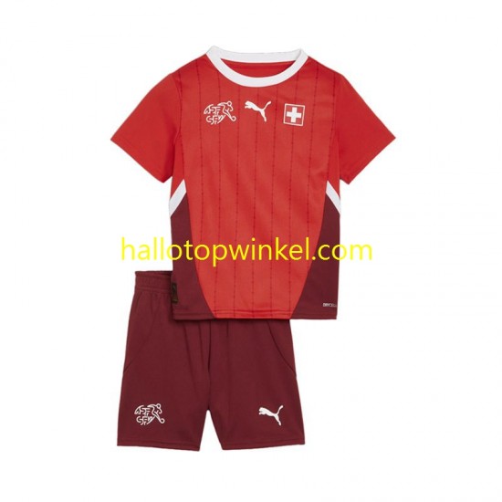 Zwitserland Voetbalshirt Kleuters/Kids Thuis Tenue Euro 2024 Korte Mouw
