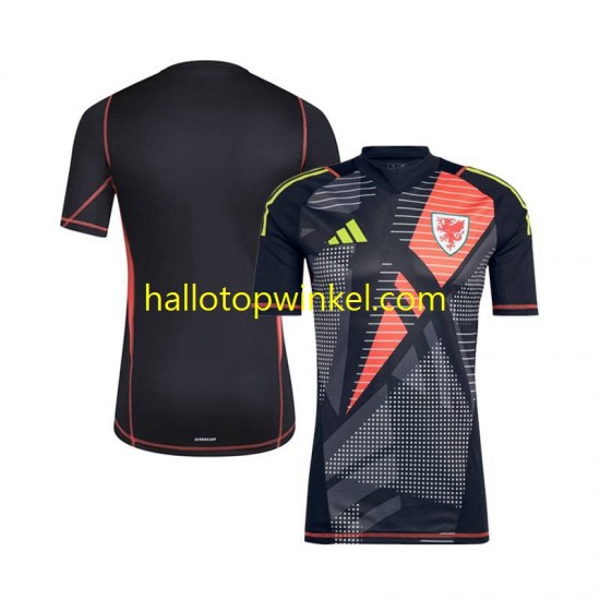 Wales Voetbalshirt Doelman Heren Thuis Tenue 2024 Korte Mouw