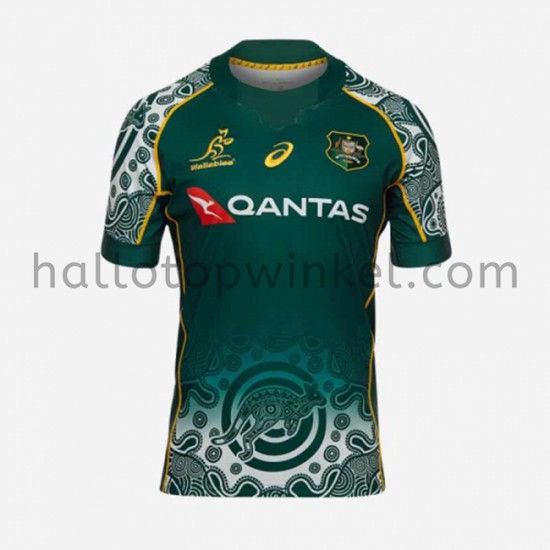 Australisch rugbyteam Thuis Tenue 2021 Korte Mouw