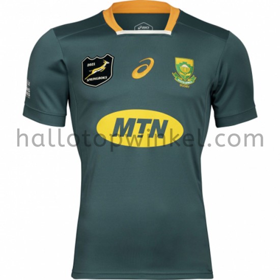 Zuid-Afrikaans rugbyteam Thuis Tenue 2021 Korte Mouw