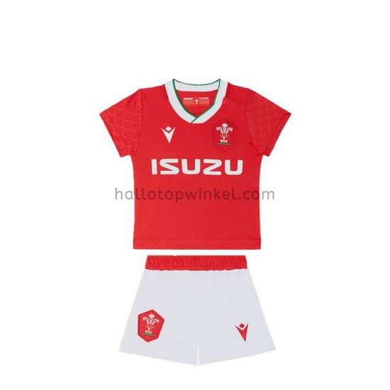 Welsh rugbyteam Kleuters/Kids Thuis Tenue 2020-2021 Korte Mouw